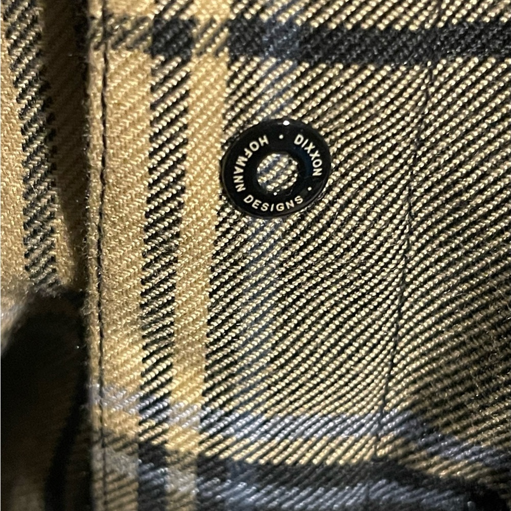 Dixxon youth division‎ flannel shirt size medium black/yellow NWOT - Picture 5 of 11